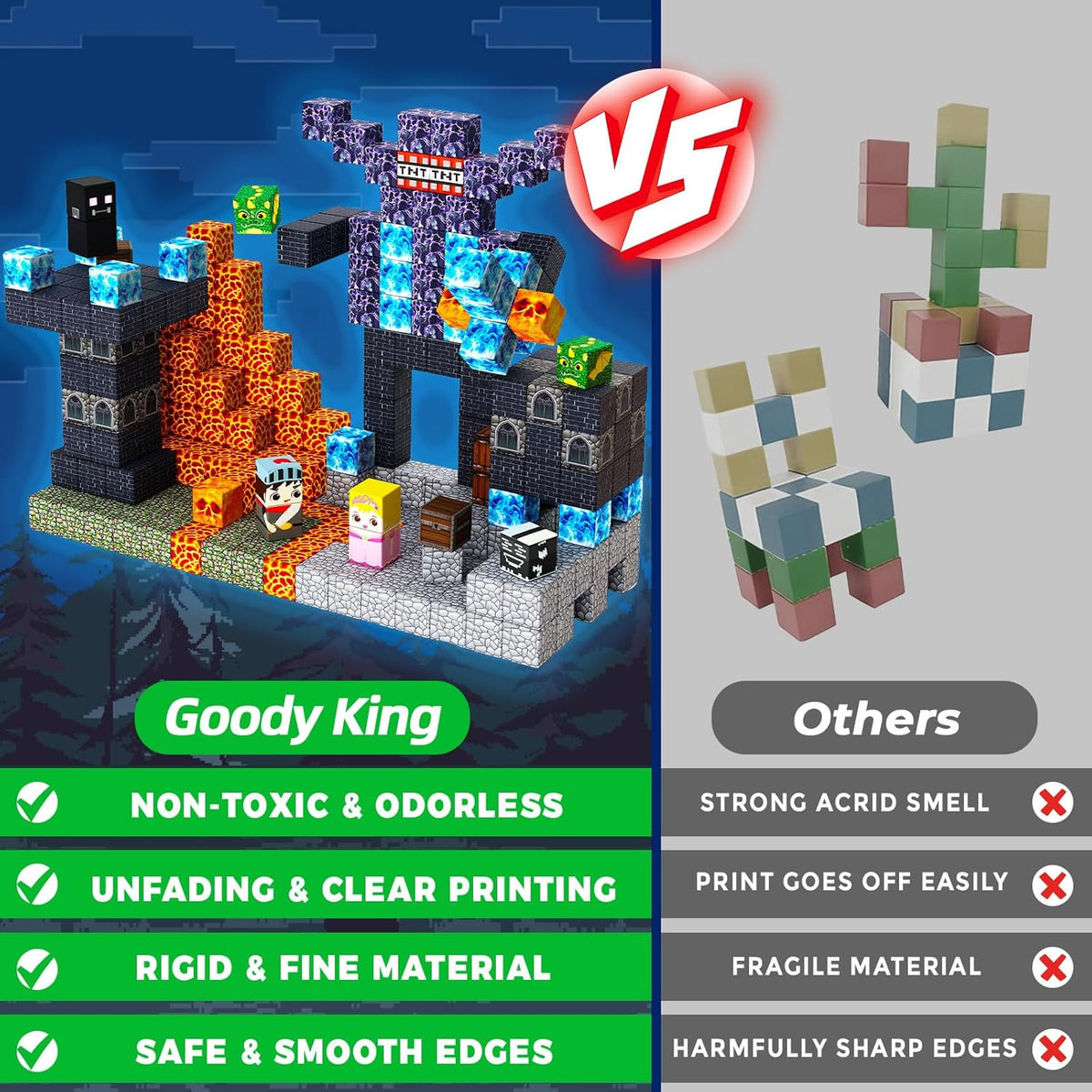 Bloques magnéticos de 100 piezas, juego de bloques de construcción...