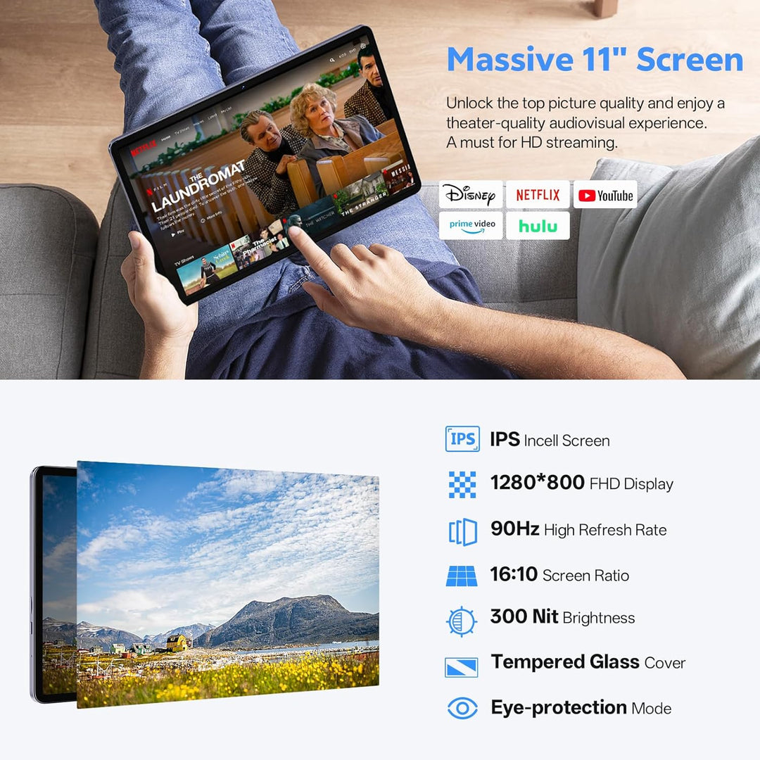 Tableta Android 16 de 2025 con teclado, 20 GB + 128 GB, tableta de...