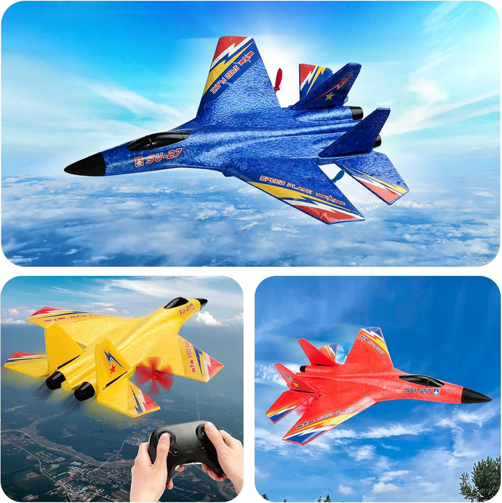 RoofWorld SU27 RC Fighter Plane Principiante Avión RC 6-Axis Estabi...