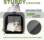 Transportador para gatos de 18 x 11 x 11 pulgadas, carga superior, bolsa de viaje para mascotas de lados suaves de más de 15 libras