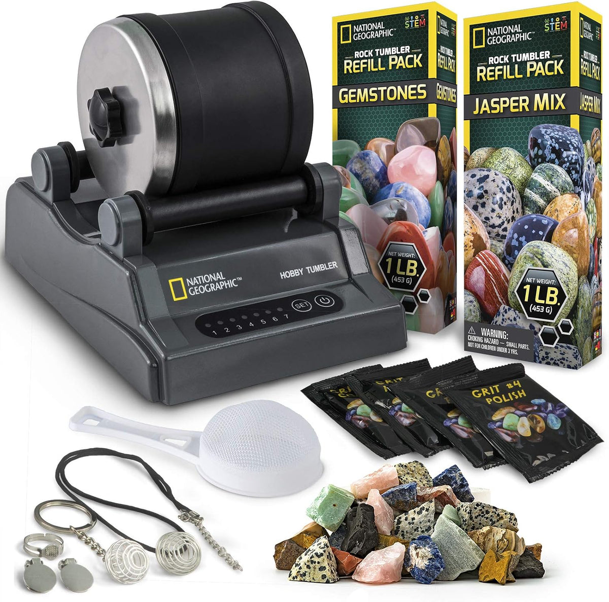 National Geographic Hobby Rock Tumbler Bundle para Kids y Adults