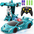 FDJ Automóvil a control remoto – Robot de automóvil transformable 2 en 1, Verde jade