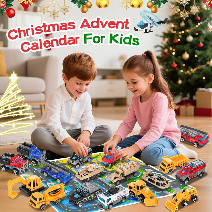Calendario de Adviento de aleación de juguetes de coche