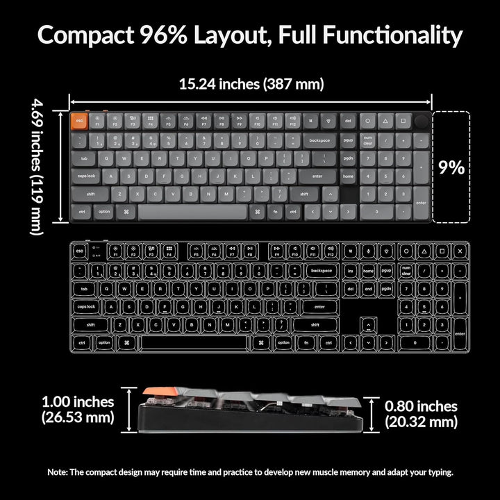 Keychron K17 Max 96% Layout QMK\/Launcher Teclado Mecánico Inalámbr...