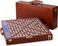 Madera maciza: juego de mesa de crucigramas de lujo con tablero giratorio