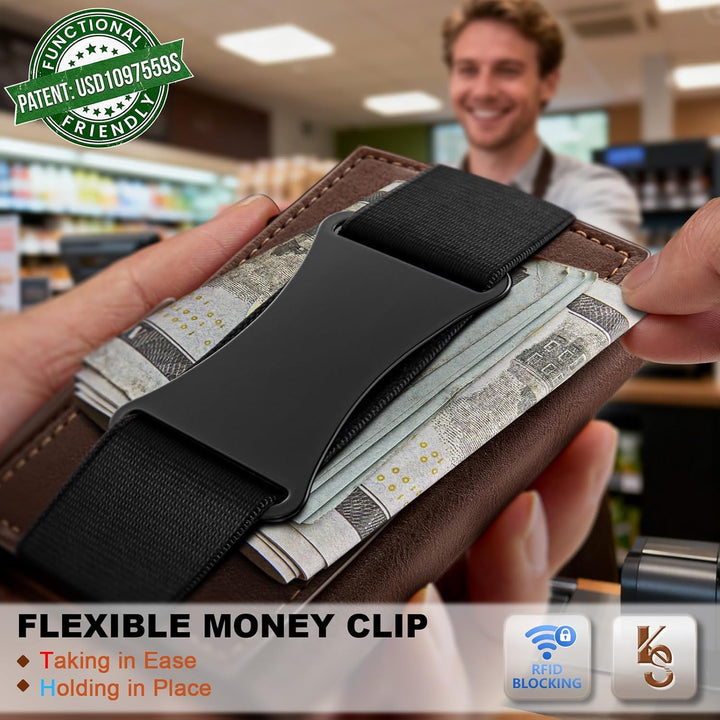 KEMISANT Billetera Airtag para hombre, delgada con bolsillo frontal...