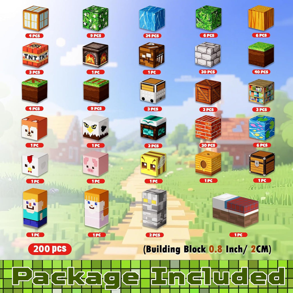 Annexfun 200 bloques magnéticos, bloques de construcción magnéticos, imanes apilables para niños, juguete sensorial para STEM Montessori, juguetes sensoriales para niños de 3 años en adelante, regalos