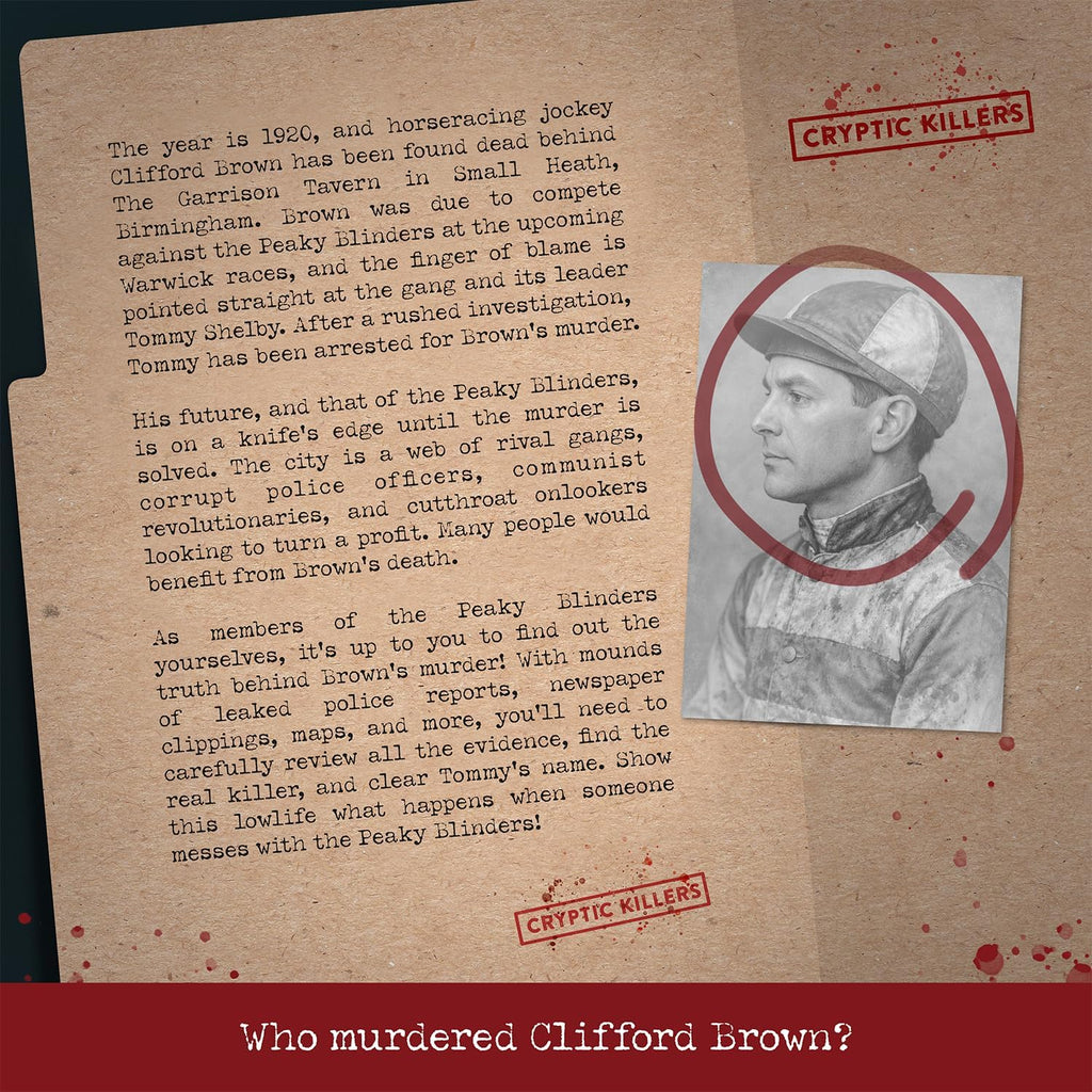 Peaky Blinders - Juego de archivos de casos - Con licencia oficial - Cryptic Killers - Juego de detective misterioso de asesinatos - Juego de mesa de investigación de casos fríos para adultos, citas