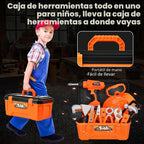 Juego de herramientas para niños de 48 piezas con casco duro y caja de herramientas, taladro de juguete realista para niños