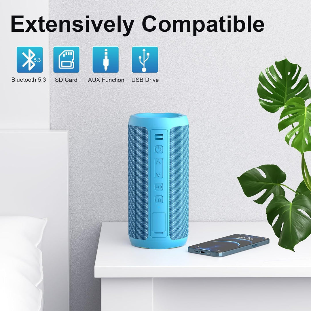 Ortizan Altavoz Bluetooth portátil inalámbrico, IPX7 impermeable, a...
