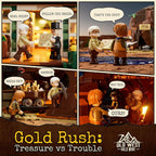 Lumibricks Mina de Oro del Salvaje Oeste Iluminación Conjunto de Ladrillos de Construcción - Entrada de Excavación de Prospector Occidental 658 Piezas Juego de Minería para Adultos y Amantes del Oeste