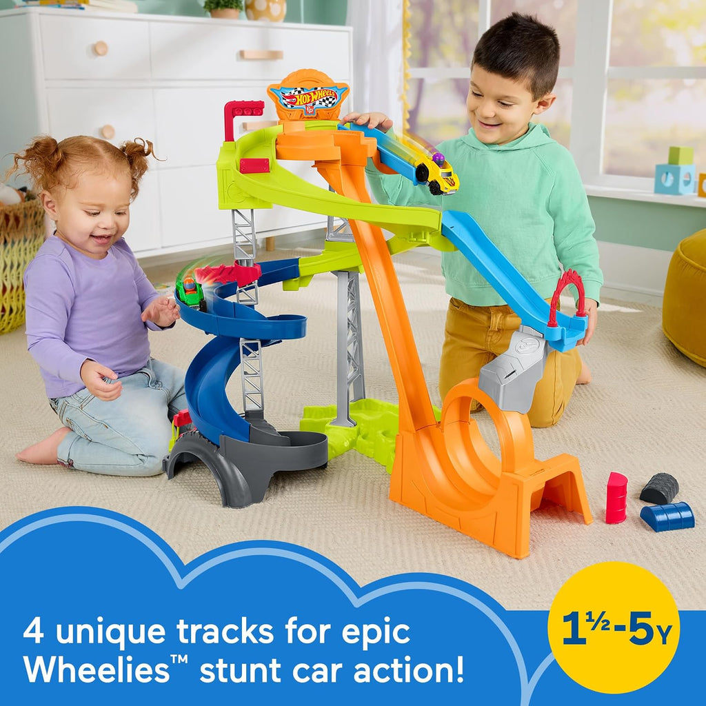 Fisher-Price Little People Hot Wheels - Juguete de pista de carreras en