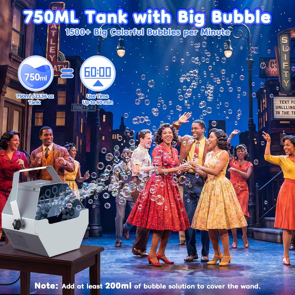 Theefun Máquina de burbujas 750ML Control manual Metal Bubble Soplador