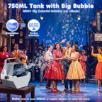 Theefun Máquina de burbujas 750ML Control manual Metal Bubble Soplador