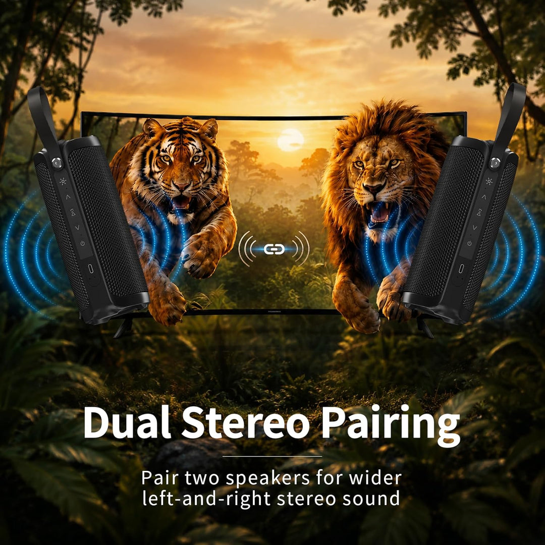 Bobtot Altavoz Bluetooth portátil, altavoz impermeable IPX6 con gra...