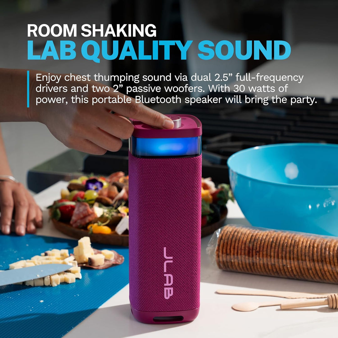 JLab JBuds Party - Altavoz Bluetooth portátil, 2 controladores de r...