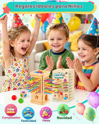 Montessori - Juego de mesa para niños de 4 a 6 años, juegos de bolas de