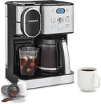 Cuisinart Cafetera de 12 tazas, jarra de vidrio de una sola porción