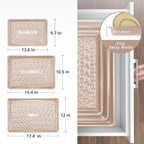 Juego de 3 bandejas antiadherentes para horno, bandejas de horno no tóxicas de medio cuarto/gelatina con textura de remolino floral, bandejas de horno resistentes de 0.031 in de grosor para