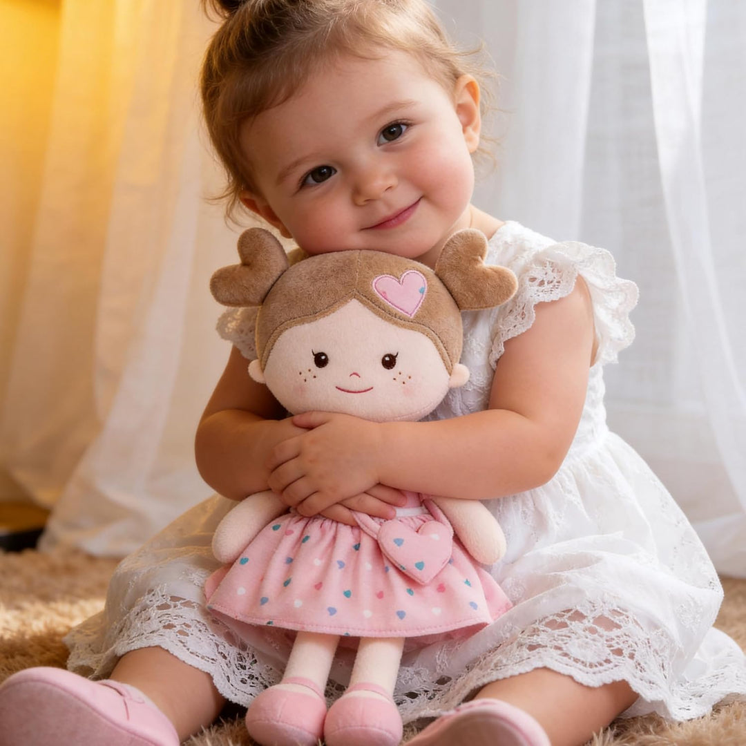 Onetoo First Baby Dolls - Muñeco de trapo de felpa suave para niñas...