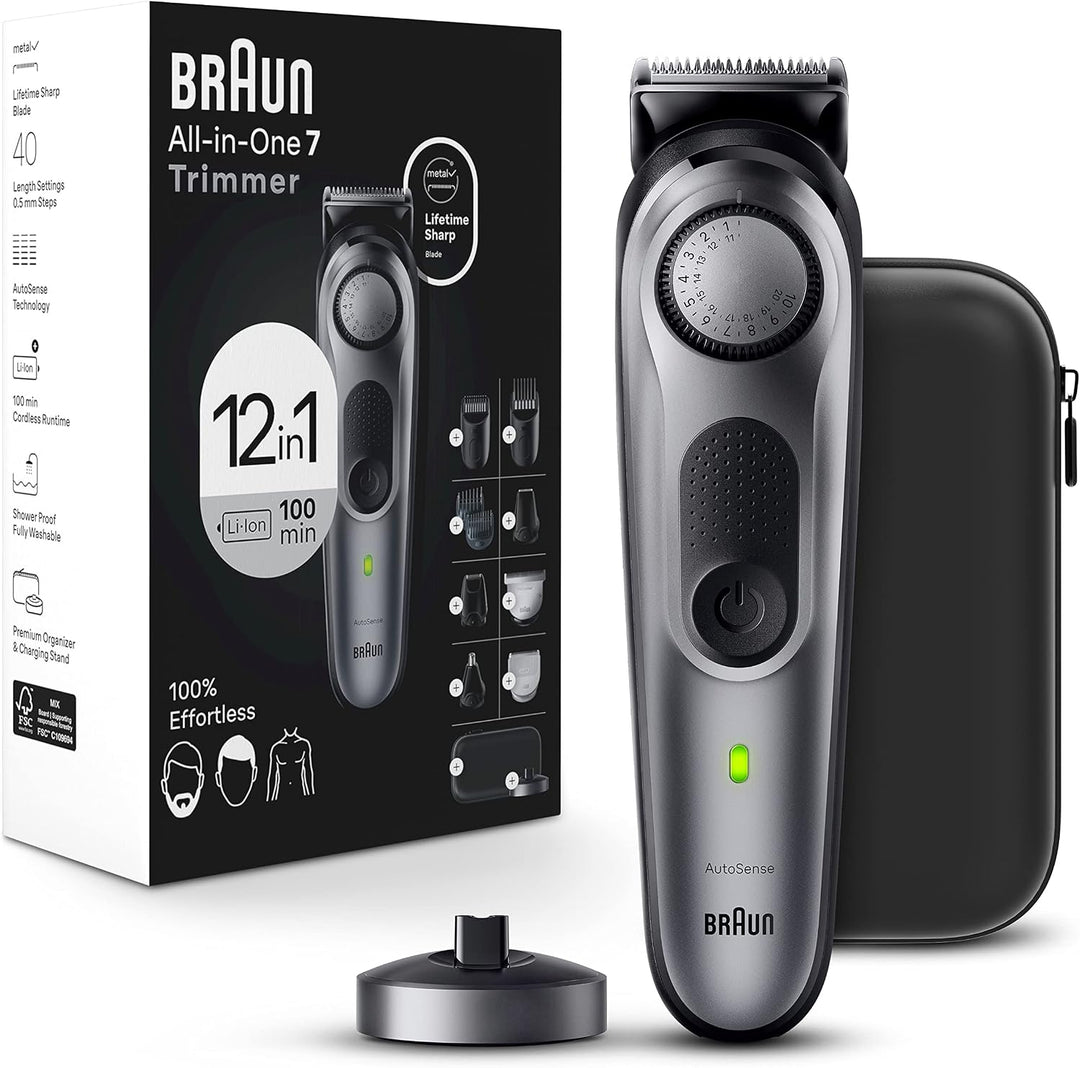 Braun Kit de afeitado todo en uno para hombre Series 7 7440, 12 en...