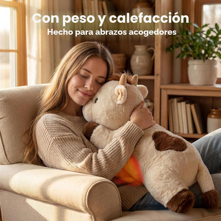 Mewaii - Animales de peluche ponderados con almohada calefactable m...