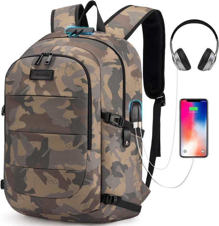 Tzowla, mochila de viaje para computadora portátil resistente al ag...