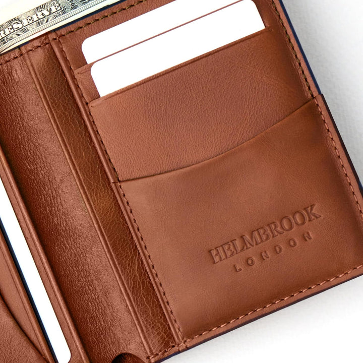 HELMBROOK London Billetera Vertical para Hombres Dayton, Bronceado...