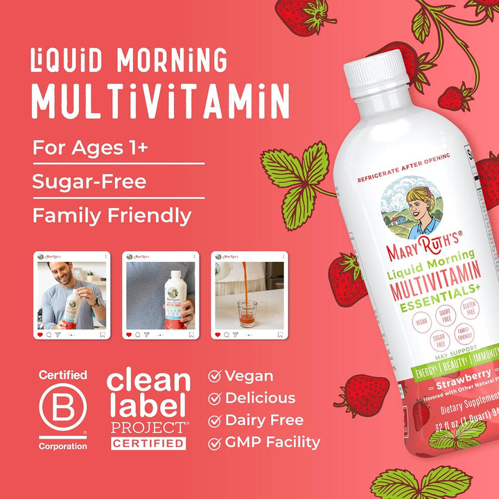 MaryRuth Organics Liquid Morning Multivitamin Essentials+ | Vitamin...