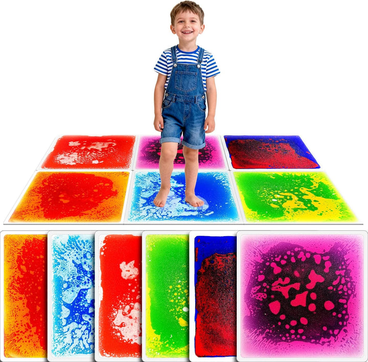 Onyoloy Azulejos sensoriales para el suelo, 9 unidades, tapetes de...