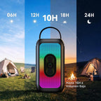 Bobtot Altavoz Bluetooth portátil con micrófono inalámbrico, negro