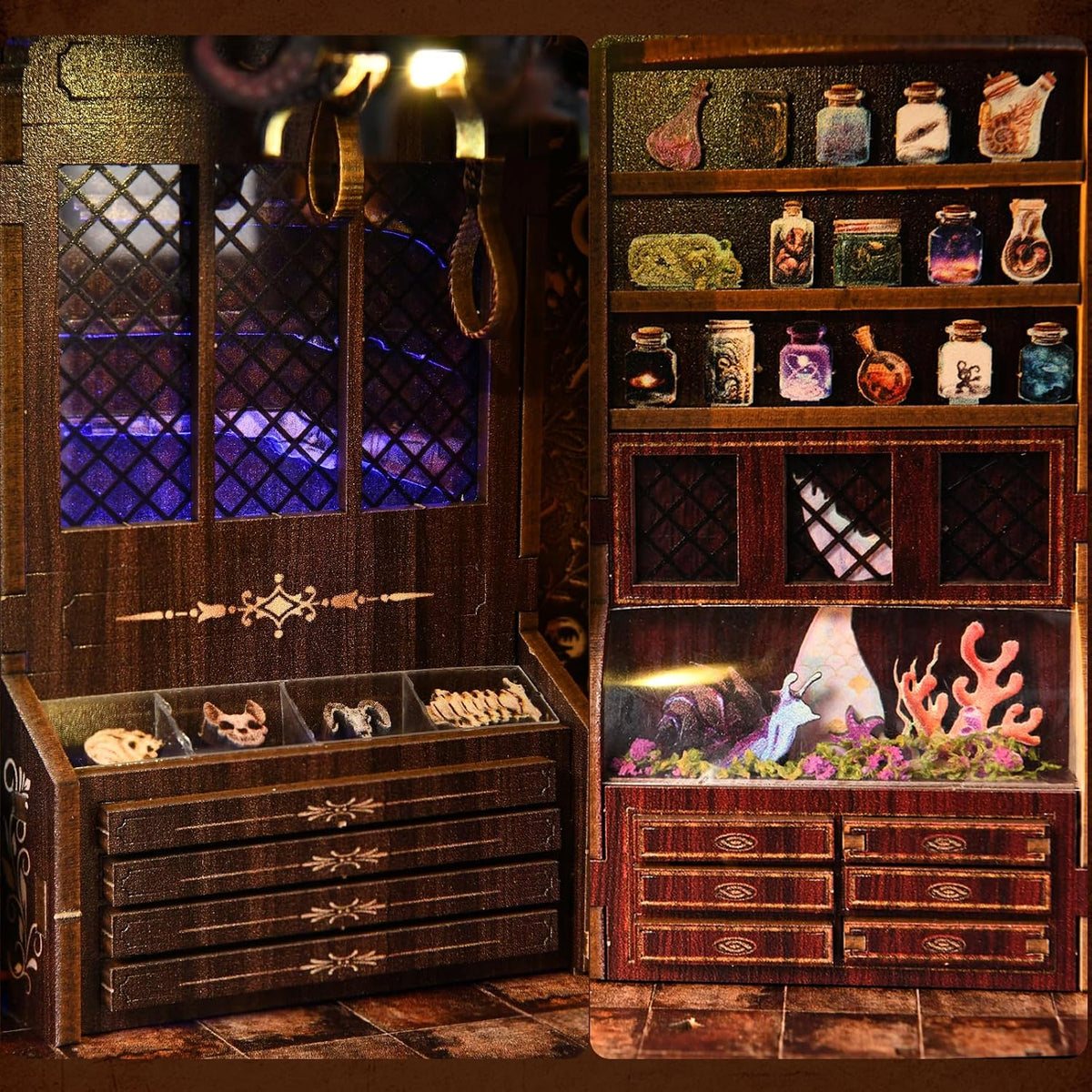 Book Nook Kit, Kit de Casa Miniatura para Hacer, Rompecabezas 3D para Adultos