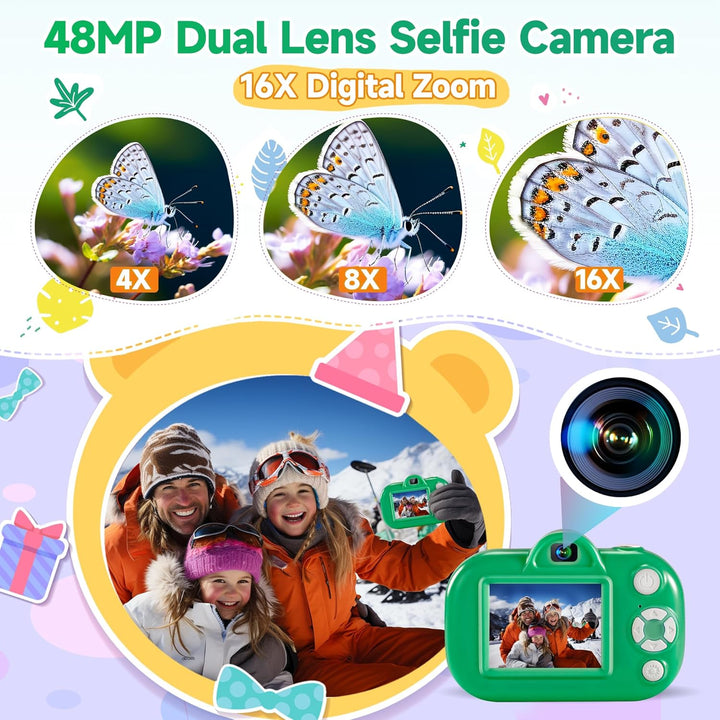 Cámara para niños, regalo de Navidad y cumpleaños, cámara de video...