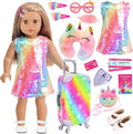 K.T. Fancy 23 piezas de ropa y accesorios para muñecas americanas