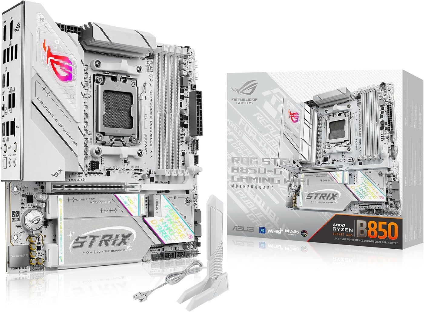 ASUS ROG Strix B850-G Gaming WiFi AMD AM5 B850 mATX Placa base, Adv...