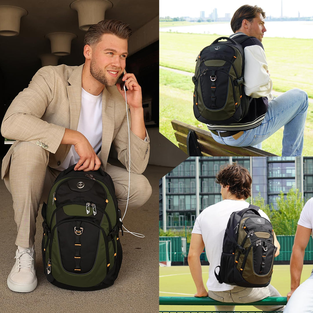 swissdigital Mochila para portátil de viaje de negocios, para hombr...