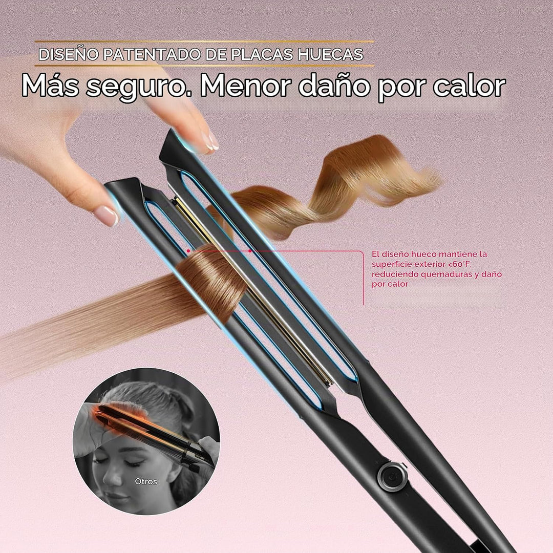 TYMO Plancha plana 2.0 - Plancha de pelo de cerámica de 1 pulgada d...