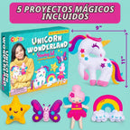 CRAFTSBEE Kids Sewing Kit Ages 7-12, Make 5 Large Unicorn Felt Plushies
