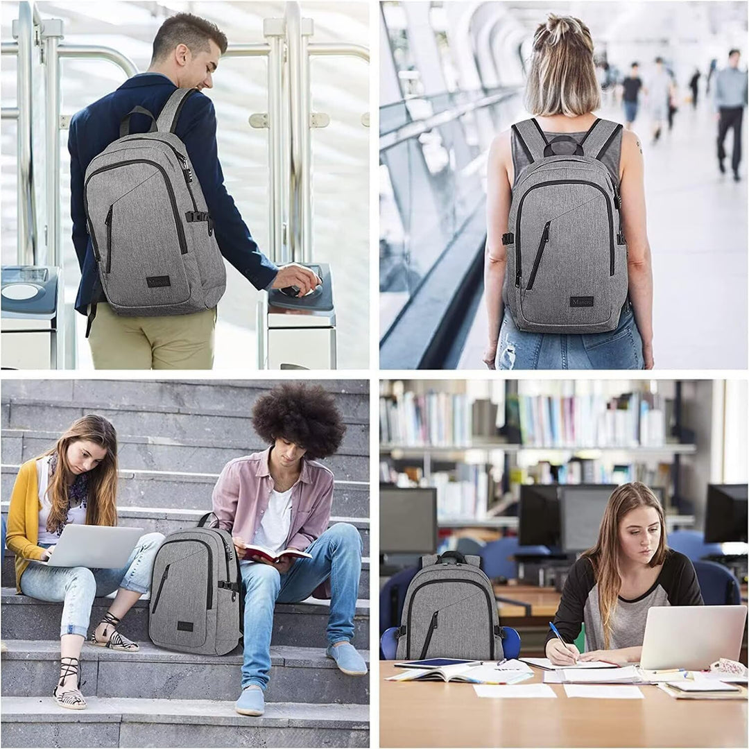 Mancro Mochila para Laptop de Viaje, Mochila Antirrobo para Laptop...