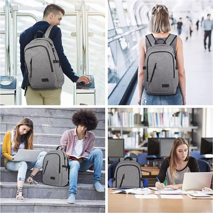 Mancro Mochila para Laptop de Viaje, Mochila Antirrobo para Laptop...
