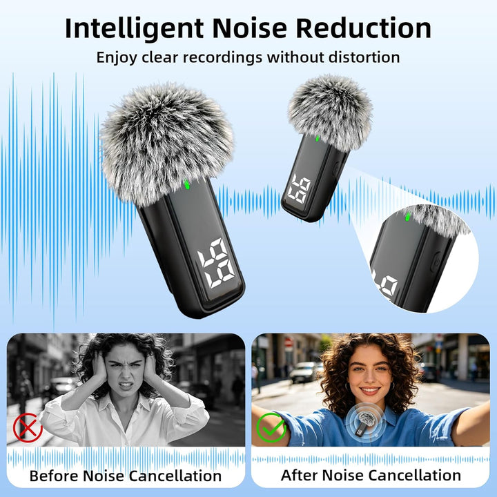 TXTUNE Micrófono de solapa inalámbrico para teléfono Android - Micr...