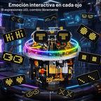STEM Robot Kit de construcción para niños de 8 a 14 años, 804 piezas de juguete robótico esférico de control remoto y aplicación con expresiones LED y luces Cyberpunk, juego de codificación técnica