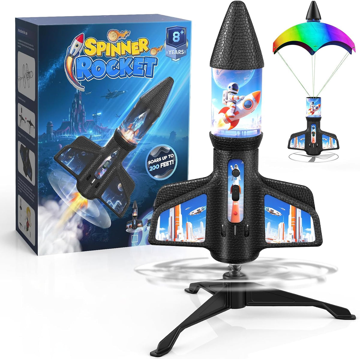 Lanzacohetes para niños, Spinner Rokcet, juguetes Rokcet para niños de 6 a