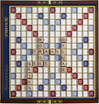 WS Game Company Scrabble Deluxe Travel Edition Portable Wood Board Game Set