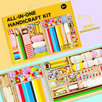 Fusihey Suministros de manualidades para niños: caja de kit de manualidades para niños con más de 3000 piezas, kit de artes y manualidades para niños de 4 a 8 años y 8 a 12 años, caja de almacenamiento para niñas y niños, juego de materiales de arte a