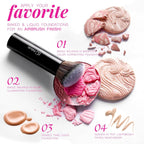 Brochas de maquillaje profesionales BS-MALL con estuche de viaje, b...