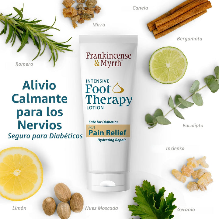 Crema para aliviar el dolor de pies de incienso y mirra, loción int...