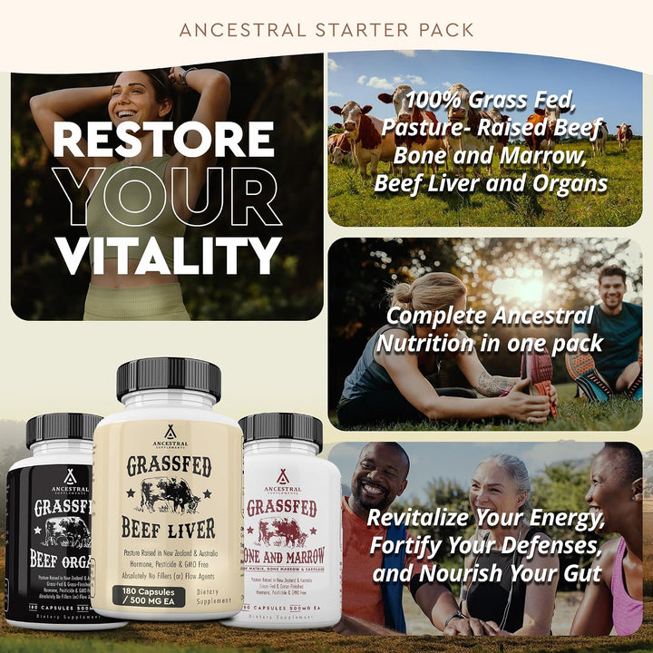 Ancestral Supplements Órganos de carne de res y variación de pila (...