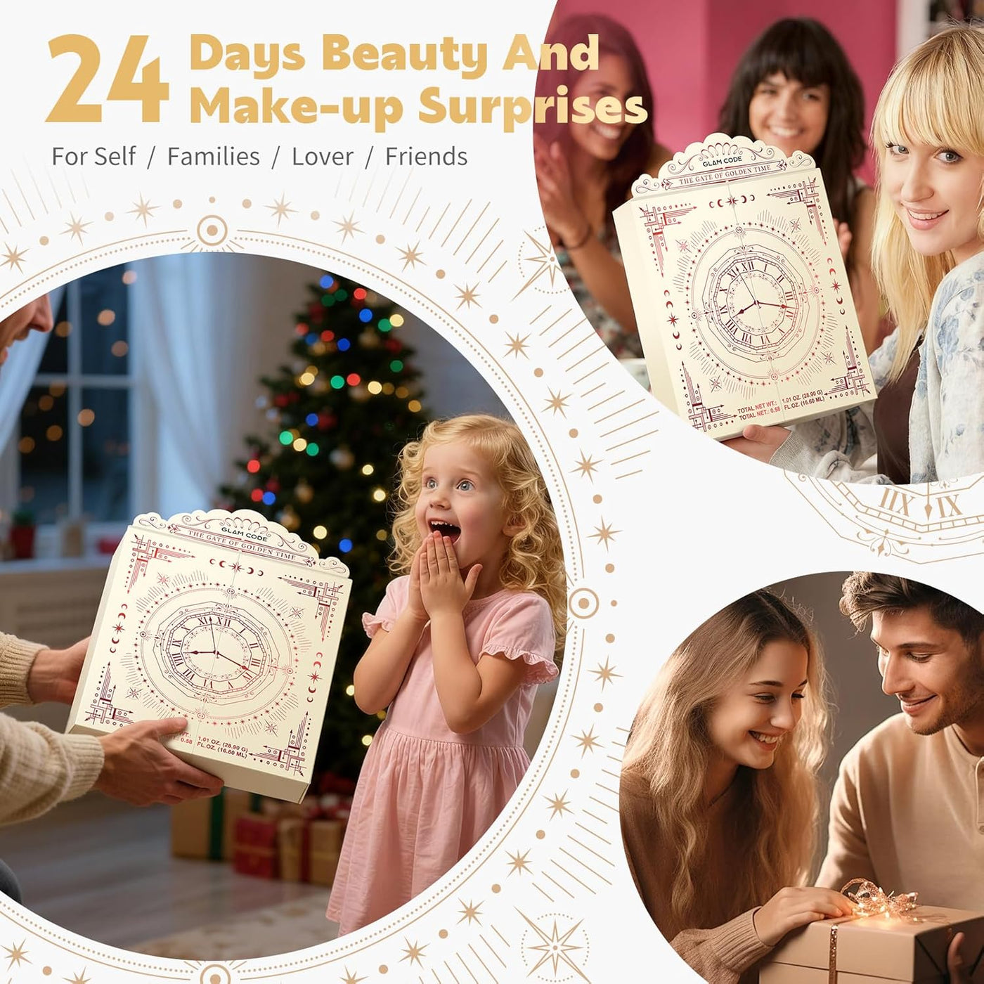 Glam Code Calendario de Adviento de maquillaje 2025, juego de regal...