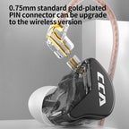 CCA CRA Monitor In-Ear, Auriculares IEM con Driver Dinámico de Diafragma, Cristal, Con Micrófono